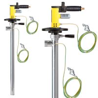 Drum pump for residual emptying - solvent