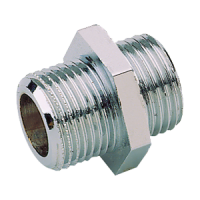 Hexagonal double nipple (product side) 1/2" outer thread